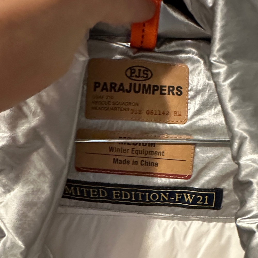 Parajumpers Metallic Silver Puffer Jacket - Picture 2 of 7
